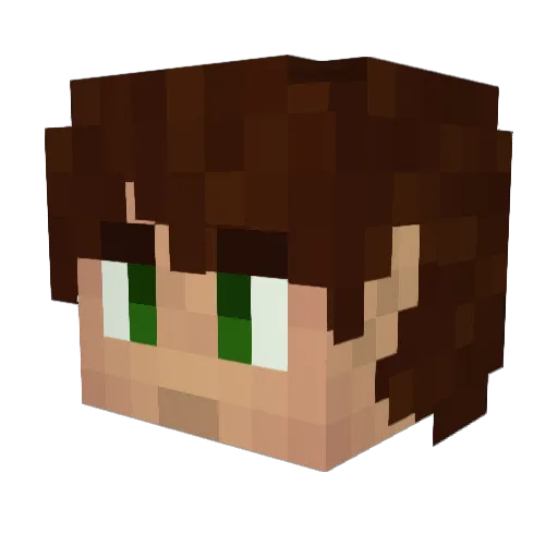 Ghalahad Minecraft avatar head, 3D render