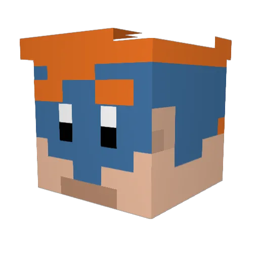 Ghalim Minecraft avatar head, 3D render