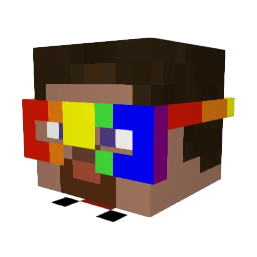 Ghamde Minecraft avatar head, 3D render