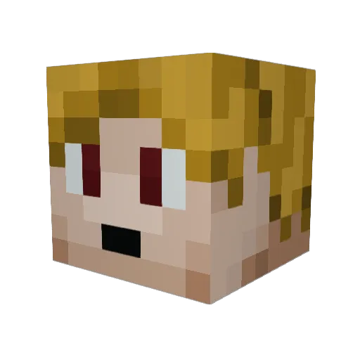 Ghandi365 Minecraft avatar head, 3D render