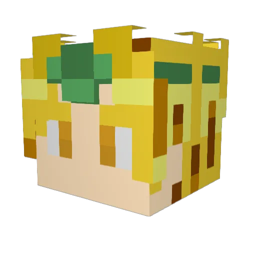 Ghandi_skk Minecraft avatar head, 3D render