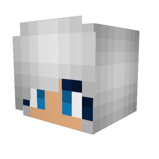 Ghandora Minecraft avatar head, 3D render