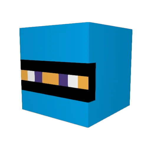 Ghanky Minecraft avatar head, 3D render