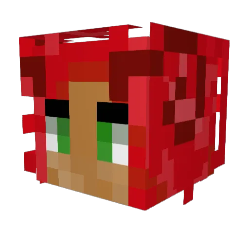 Ghankz Minecraft avatar head, 3D render