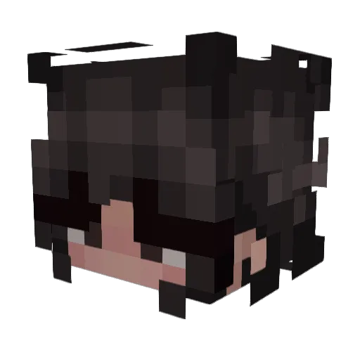 Ghannah Minecraft avatar head, 3D render