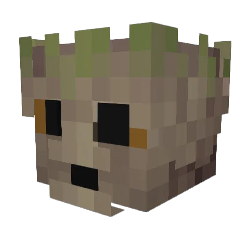 Gharck Minecraft avatar head, 3D render