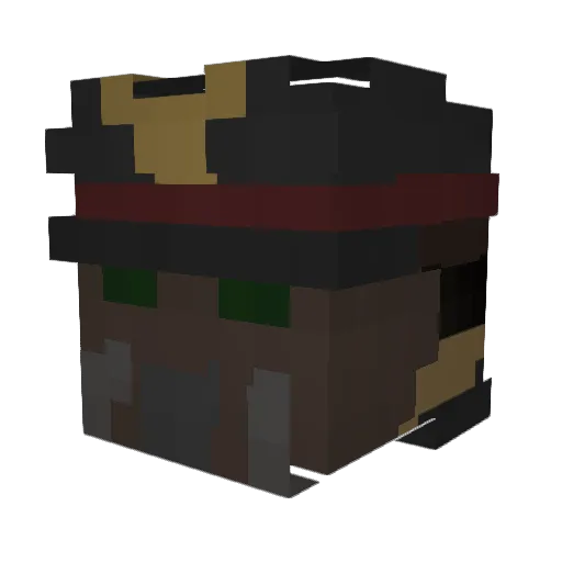 Ghargod Minecraft avatar head, 3D render