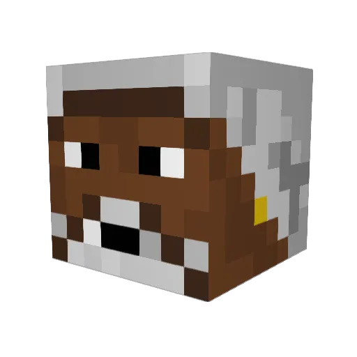 Ghasklin Minecraft avatar head, 3D render