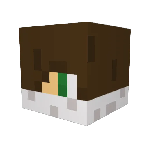 Ghast108 Minecraft avatar head, 3D render