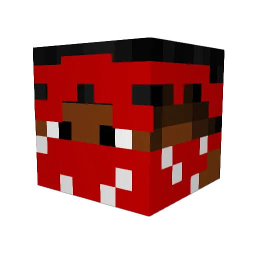 Ghast22 Minecraft avatar head, 3D render