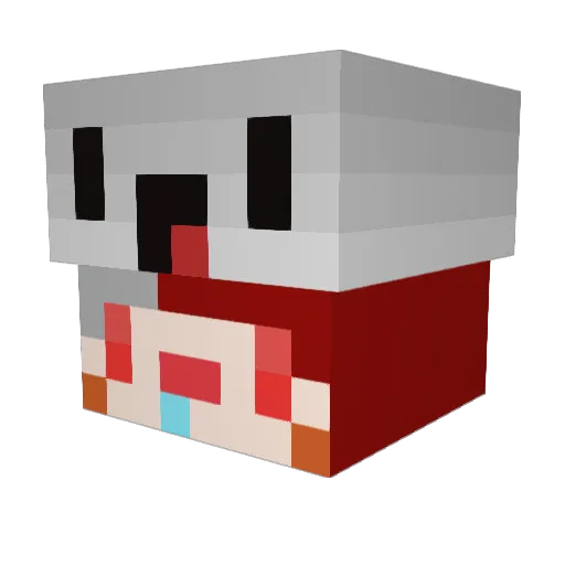 GhastEngine Minecraft avatar head, 3D render
