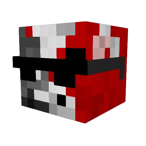 GhastLoser Minecraft avatar head, 3D render