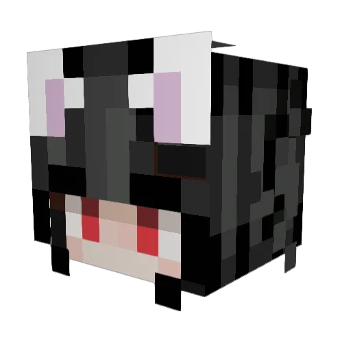 Ghast_Chloe Minecraft avatar head, 3D render