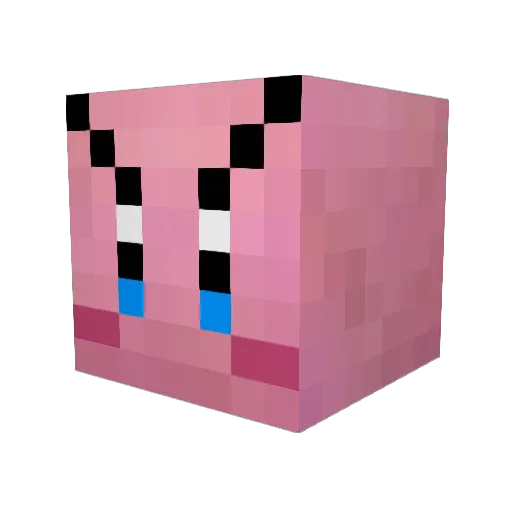 Ghastdon Minecraft avatar head, 3D render