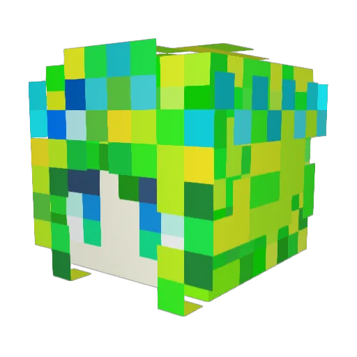 Ghastjellyfish Minecraft avatar head, 3D render