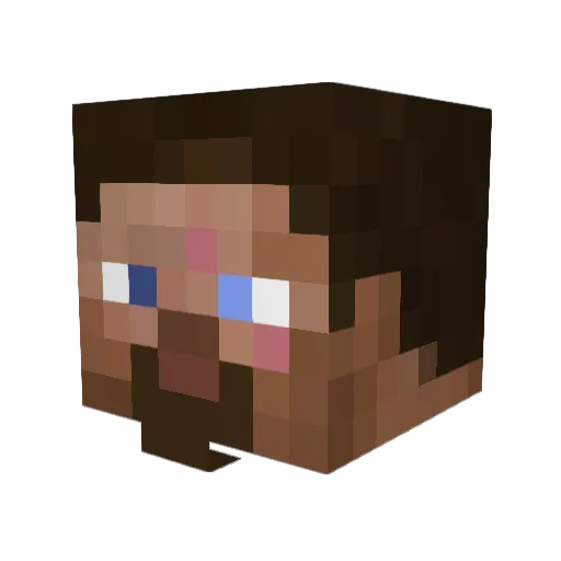 Ghastly3D Minecraft avatar head, 3D render