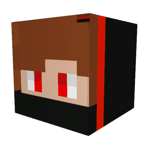GhastlyGhost Minecraft avatar head, 3D render