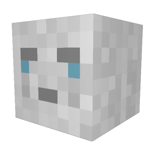 GhastlyGoos Minecraft avatar head, 3D render