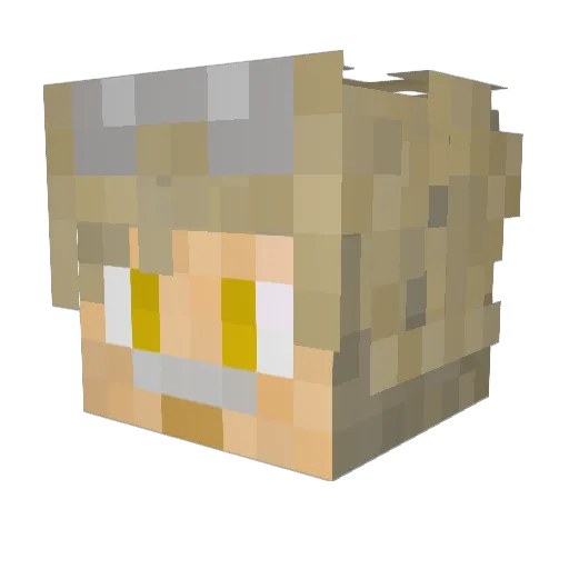 GhastlyTM Minecraft avatar head, 3D render