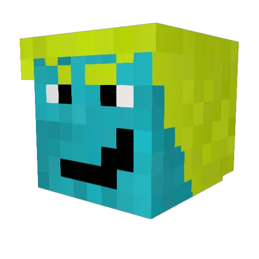 Ghauky Minecraft avatar head, 3D render