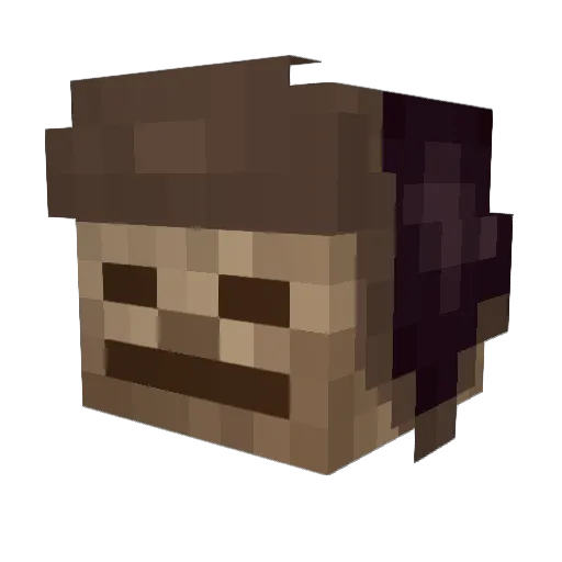 Gheltz Minecraft avatar head, 3D render