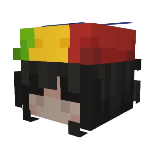 Ghenni Minecraft avatar head, 3D render