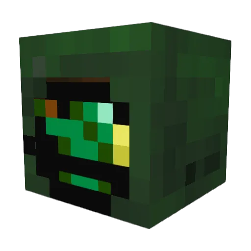 Gheran Minecraft avatar head, 3D render