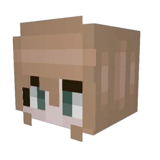 GherkinLex Minecraft avatar head, 3D render