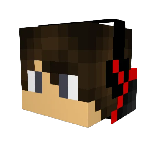 Ghermy Minecraft avatar head, 3D render