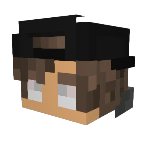 GhettoPresident Minecraft avatar head, 3D render
