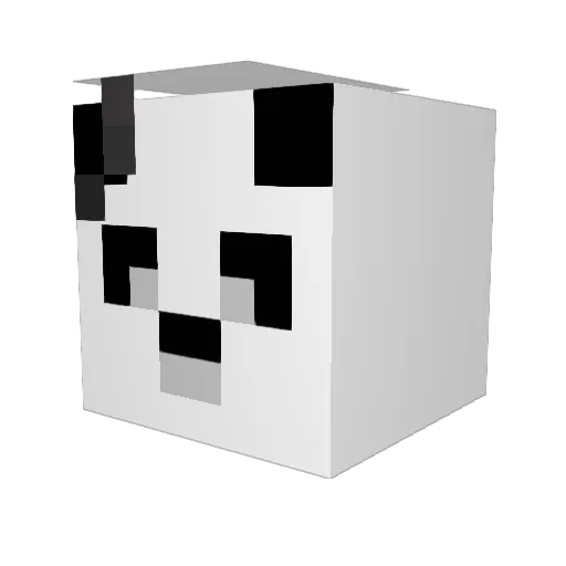 GhettoRainbow Minecraft avatar head, 3D render