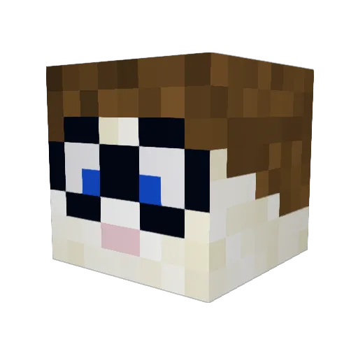 GhettoTV Minecraft avatar head, 3D render