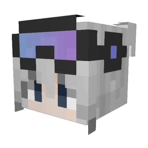 Ghh666 Minecraft avatar head, 3D render