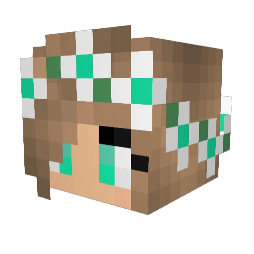 GhiGi15 Minecraft avatar head, 3D render