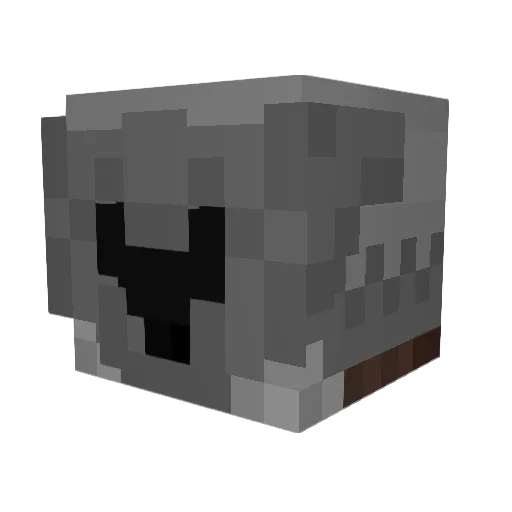 Ghiaccio Minecraft avatar head, 3D render