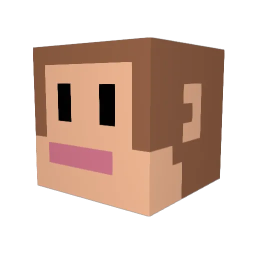 GhidoraG Minecraft avatar head, 3D render