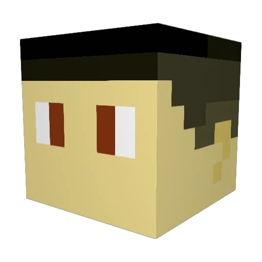Ghigo25 Minecraft avatar head, 3D render
