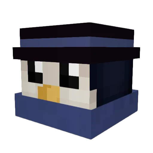 GhillGuy Minecraft avatar head, 3D render