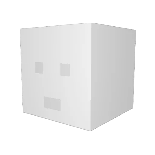 Ghilliee Minecraft avatar head, 3D render