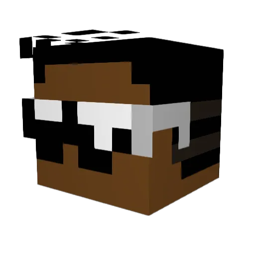 GhillyComics Minecraft avatar head, 3D render