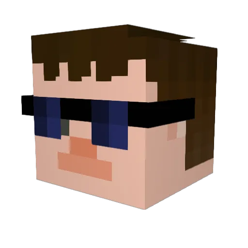 Ghilver Minecraft avatar head, 3D render