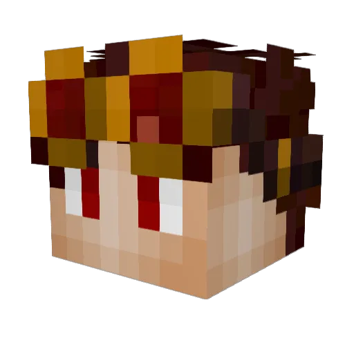 Ghiojo Minecraft avatar head, 3D render