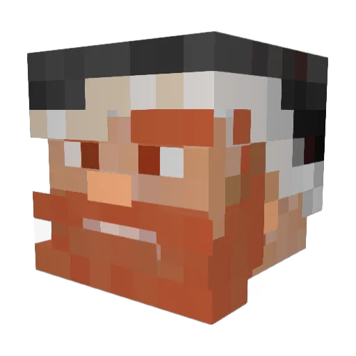 GhisuMaster Minecraft avatar head, 3D render