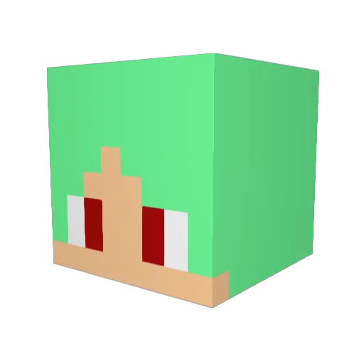 Ghlle Minecraft avatar head, 3D render