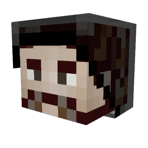 Ghlorf Minecraft avatar head, 3D render