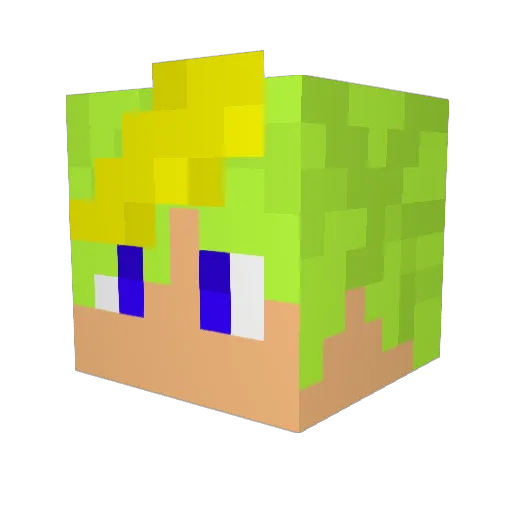 Ghmaris Minecraft avatar head, 3D render