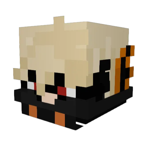 GhoSK1 Minecraft avatar head, 3D render