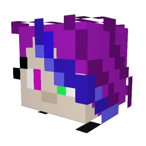GhoastYT Minecraft avatar head, 3D render
