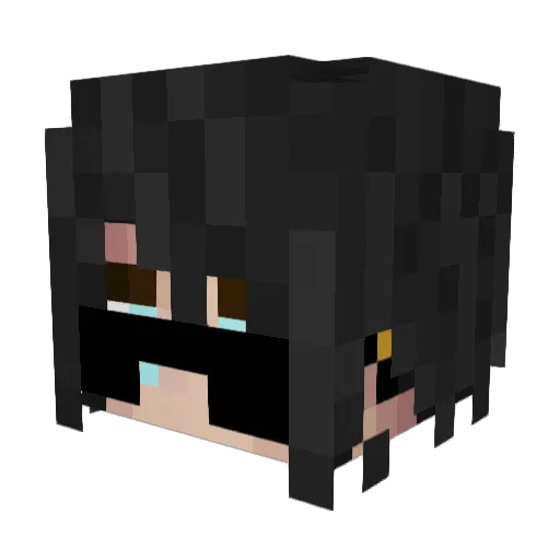 GhoostSama Minecraft avatar head, 3D render