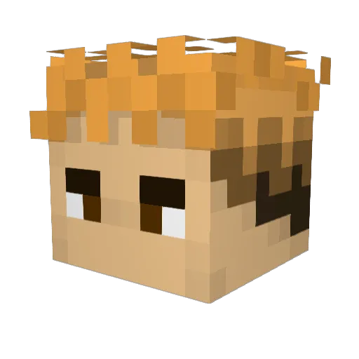 GhorTyiop Minecraft avatar head, 3D render